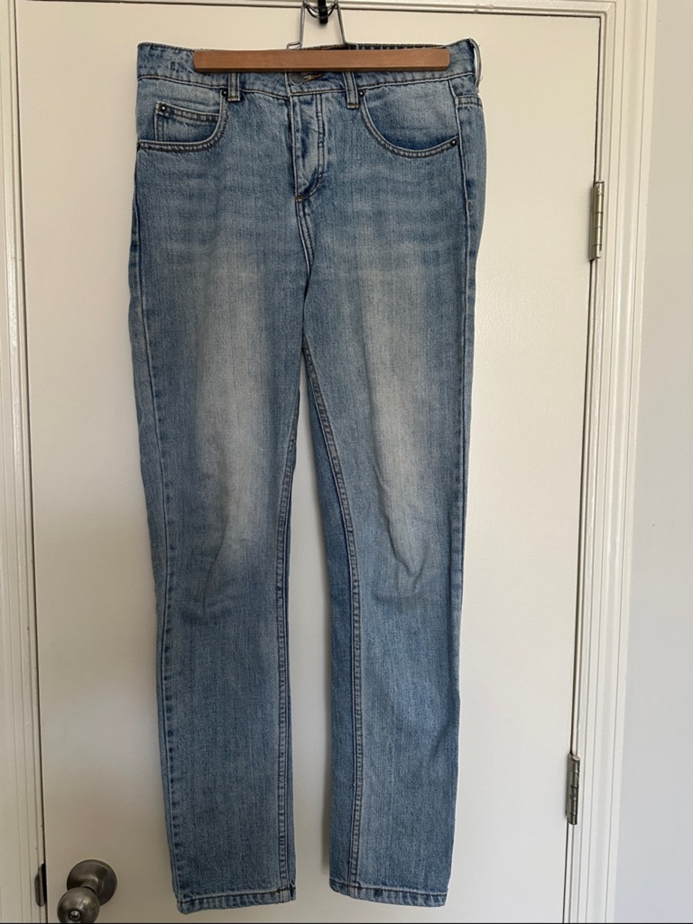 Classic Light Wash Straight Leg Jeans